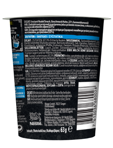 MAGGI Magic Asia Noodles, instant rezanci s okusom piletine, čaša, 63g_BOP