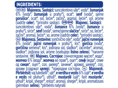 THOMY majoneza, staklenka 761g (611g + 150g gratis)_ingredients