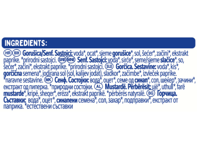 THOMY senf, vrećica s čepom 280g_ingredients