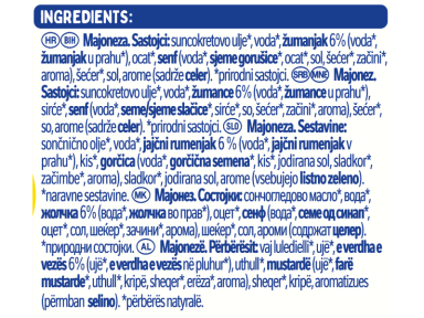 THOMY majoneza, vrećica 160g_ingredients