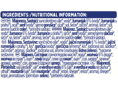 THOMY majoneza, vrećica 20g_ingredients