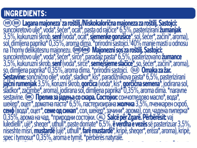 THOMY Smoky BBQ lagana majoneza za roštilj, vrećica s čepom 220 g_ingredients