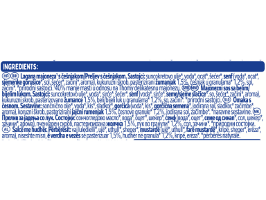 THOMY Garlic lagana majoneza s češnjakom, vrećica 80g_ingredients_1
