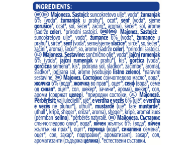 THOMY majoneza, staklenka 611g_ingredients