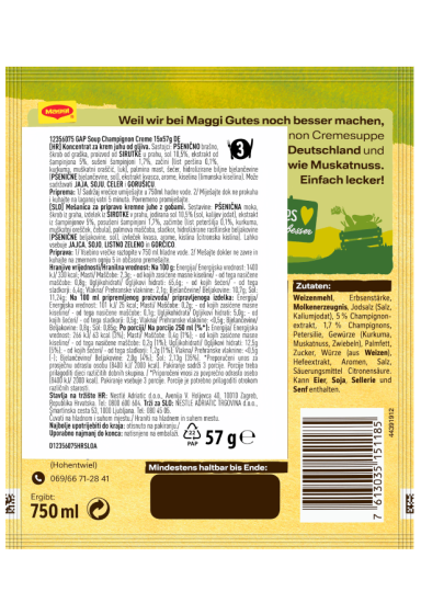 MAGGI Krem juha od gljiva, vrećica, 57g_BOP