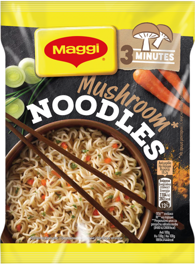 MAGGI noodles: 3-minutne noodle, gljive, vrećica 59,2g